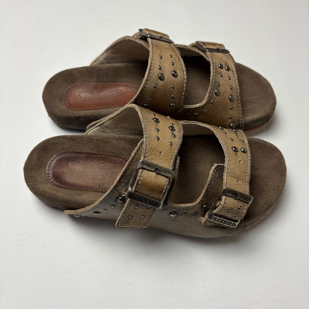 NEW Freebird by Steven‎ Asher Studded Sandals in the color stone size 7 - Picture 6 of 17